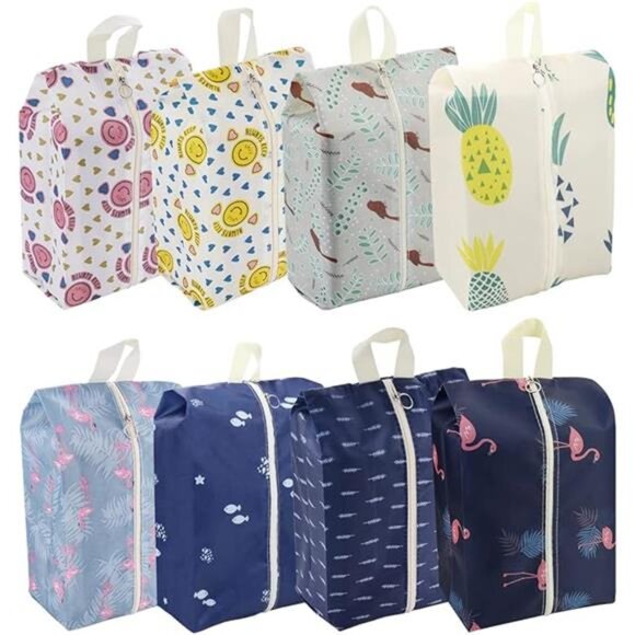 Travel Shoe Bags Waterproof Portable Shoe Storage Pouch with Handle - Picture 8 of 8